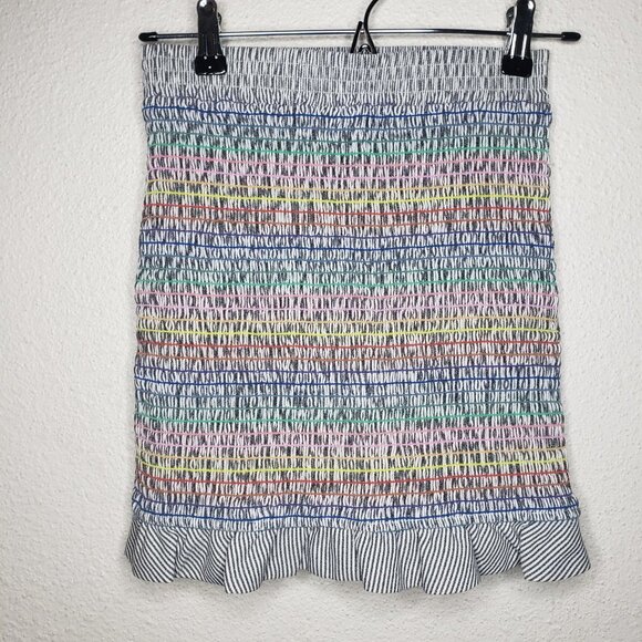 Storia Sz S Shirred Rainbow Stripped Cropped Top  2- Piece Skirt Set (887) - Picture 7 of 8